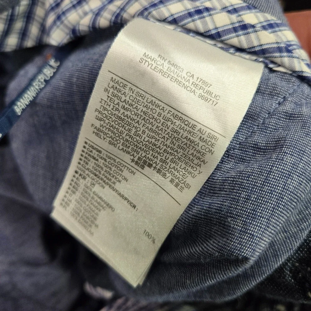Banana Republic Men Pants 33x32 Blue Kentfield‎ Dress Chino Flat Front